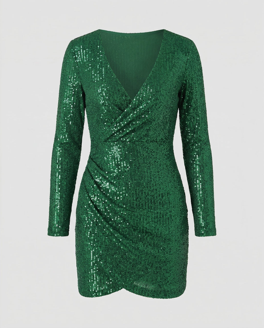 Sequined V-Neck Dress