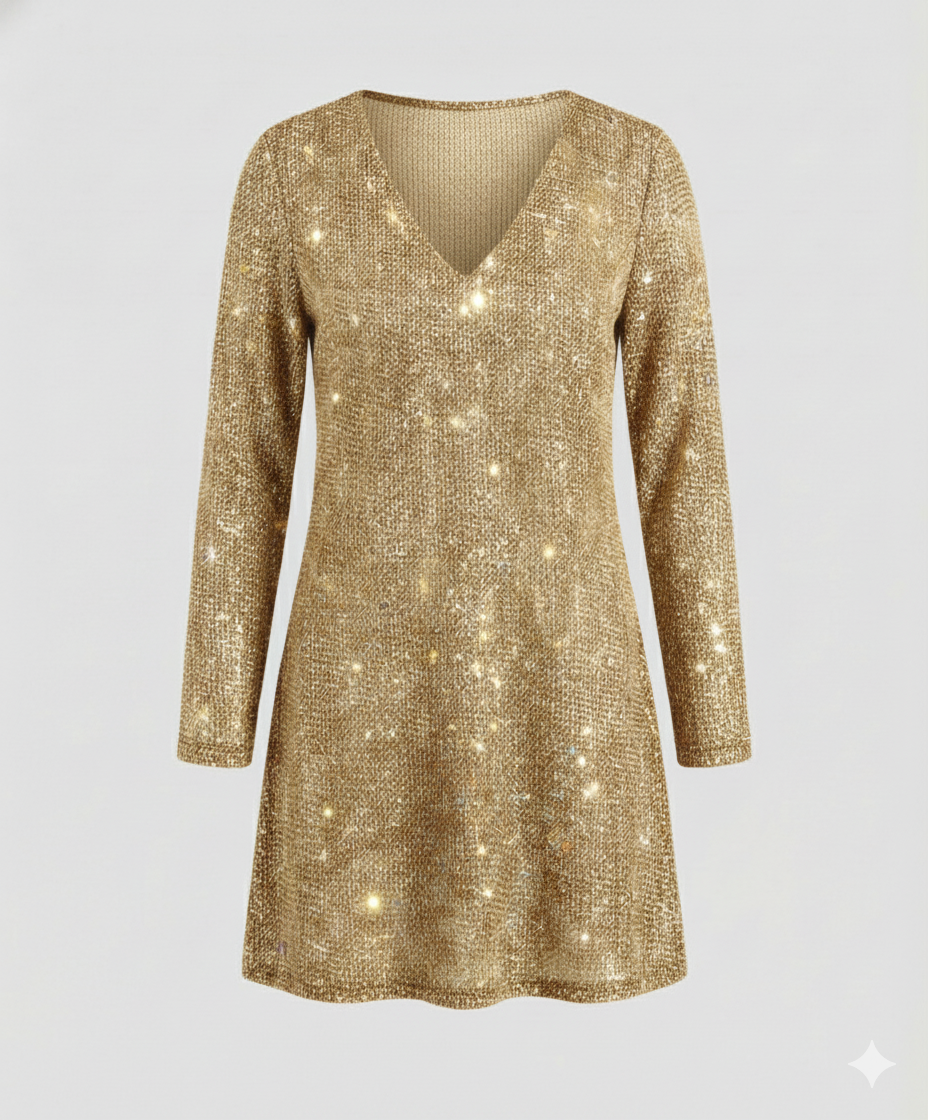 Women's Sequin Dress Long Sleeve