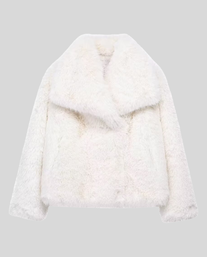 Faux-Fur Shawl Collar Jacket