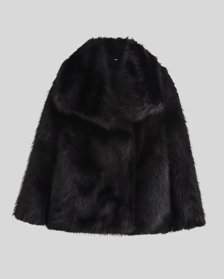 Faux-Fur Shawl Collar Jacket