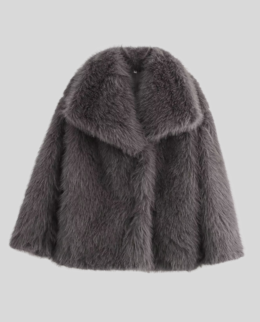 Faux-Fur Shawl Collar Jacket