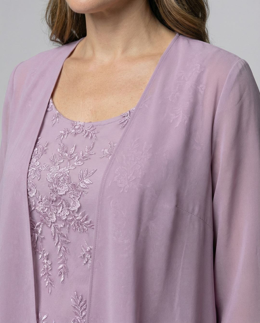 Elegant Two-Piece Chiffon Dress for Women