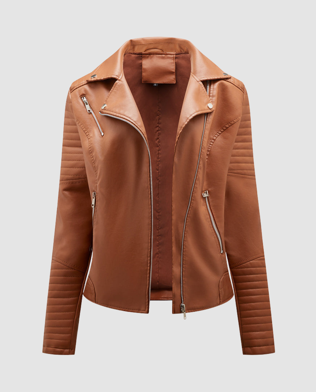 Elegant Faux Leather Jacket Women