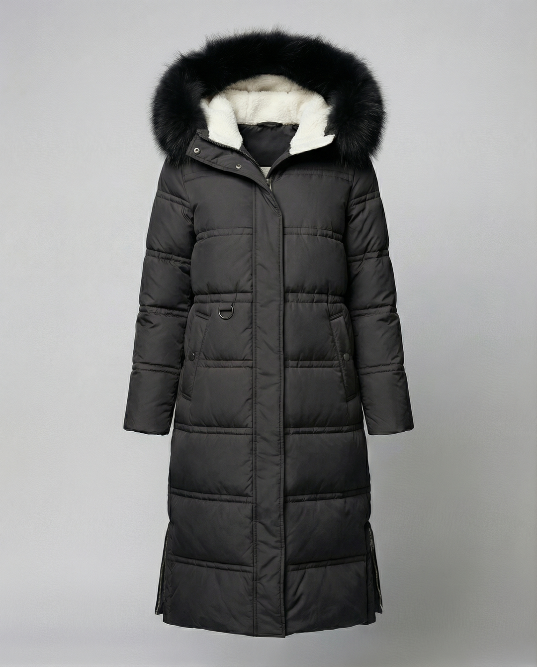 Long quilted coat women's winter