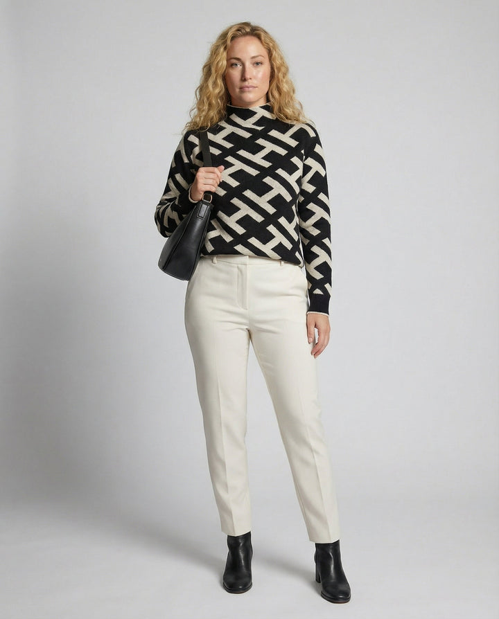 Comfortable Geometric Sweater Women