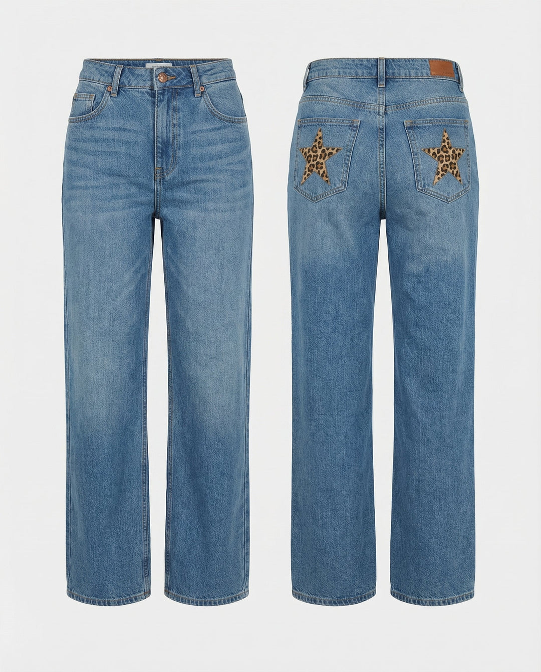 Retro Leopard Boyfriend Jeans