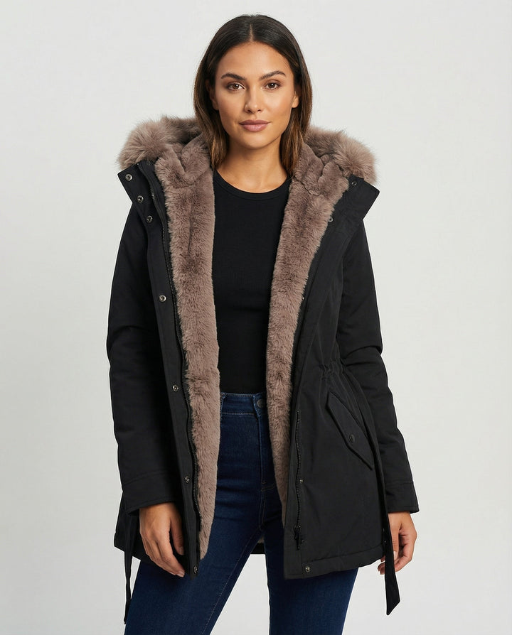 Warm Faux Fur Winter Jacket Women