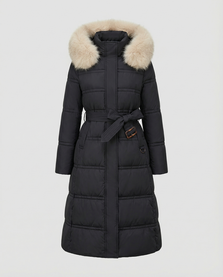 Long quilted coat women's winter
