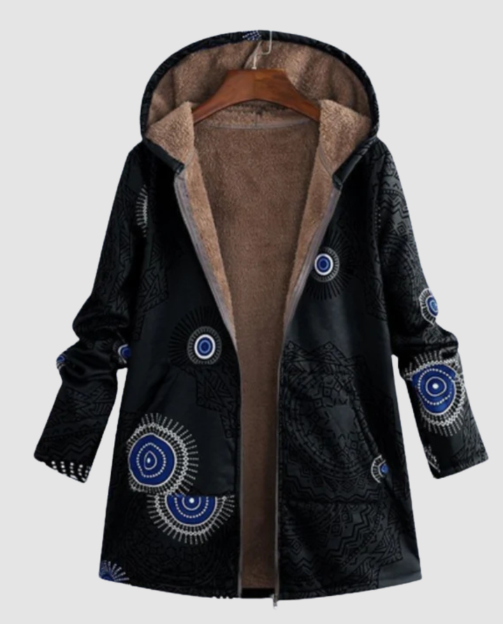 Women's Winter Jacket Floral Pattern