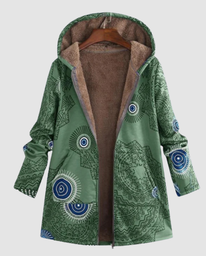 Women's Winter Jacket Floral Pattern