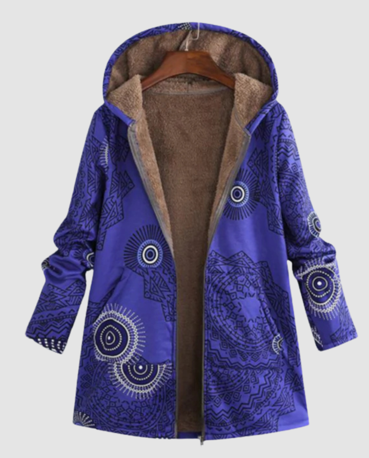 Women's Winter Jacket Floral Pattern