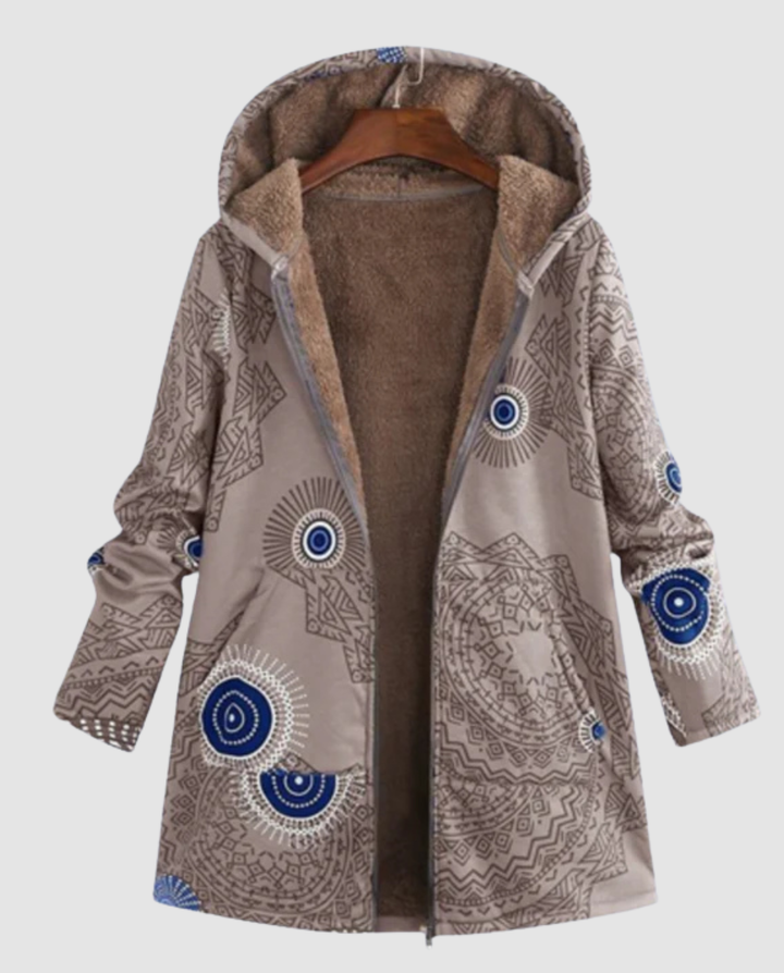 Women's Winter Jacket Floral Pattern