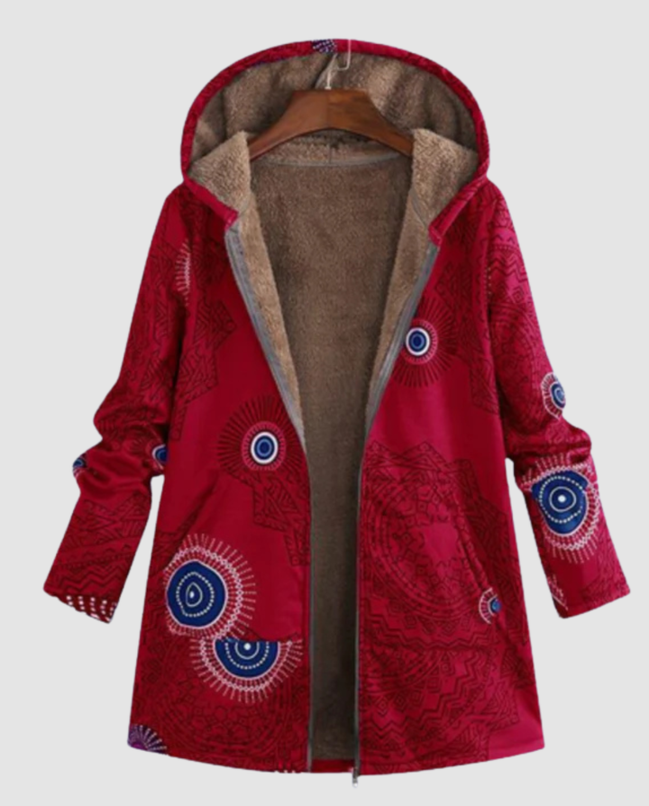 Women's Winter Jacket Floral Pattern