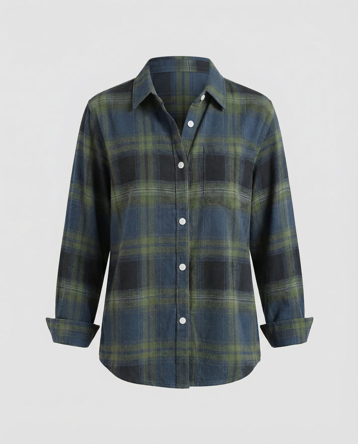 Women Check Pattern Blouse