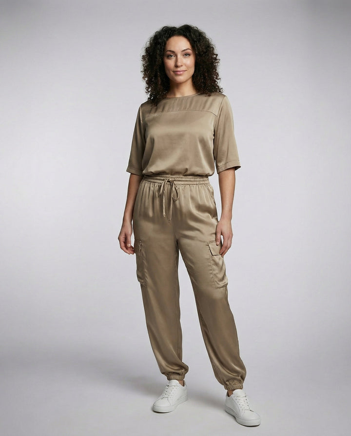 Elegant Satin Two-Piece Women