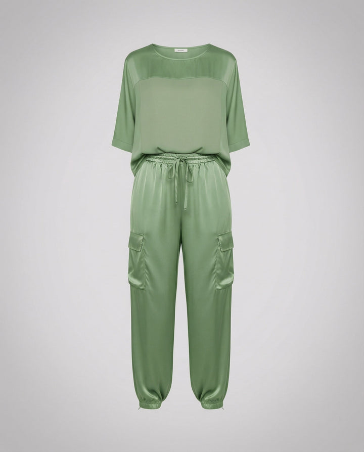 Elegant Satin Two-Piece Women