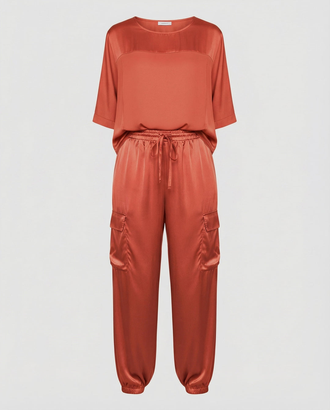 Elegant Satin Two-Piece Women