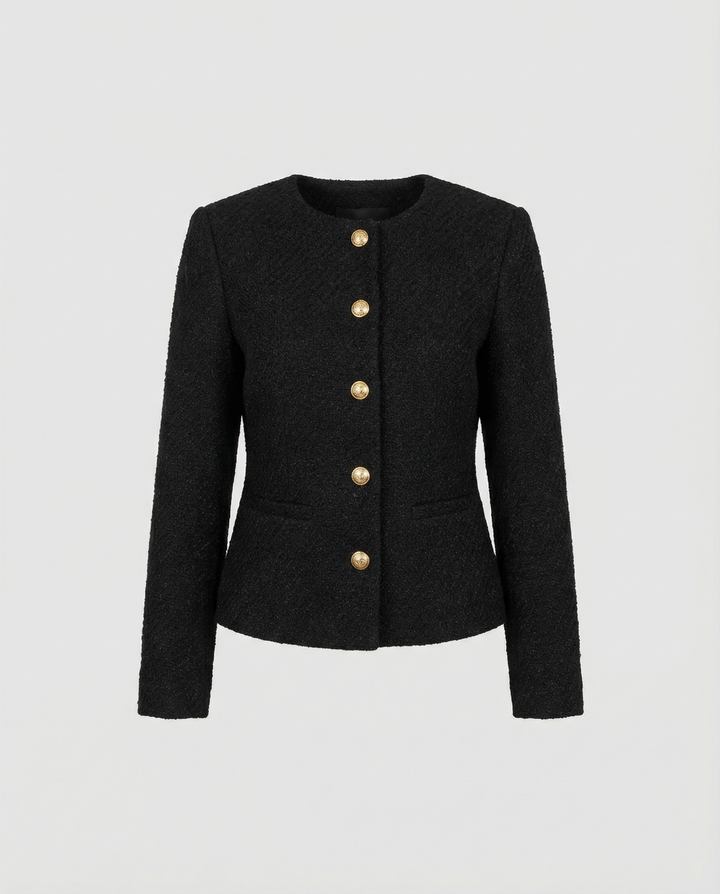 Simple Single-Breasted Women's Jacket Elegant