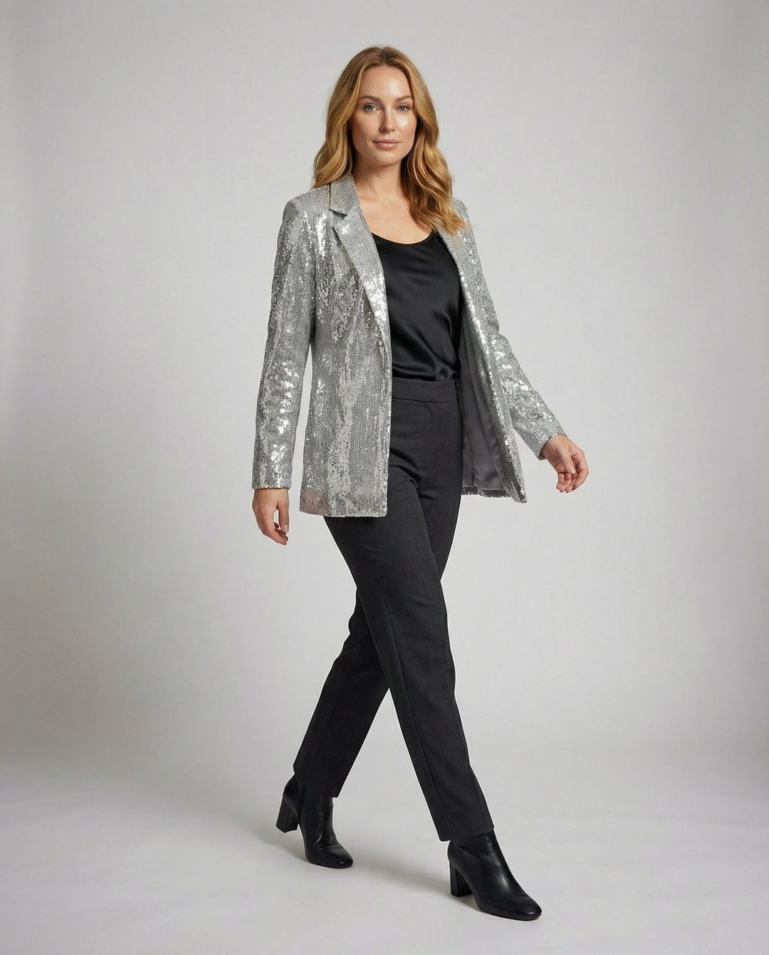 Glamorous Sequin Lapel Blazer