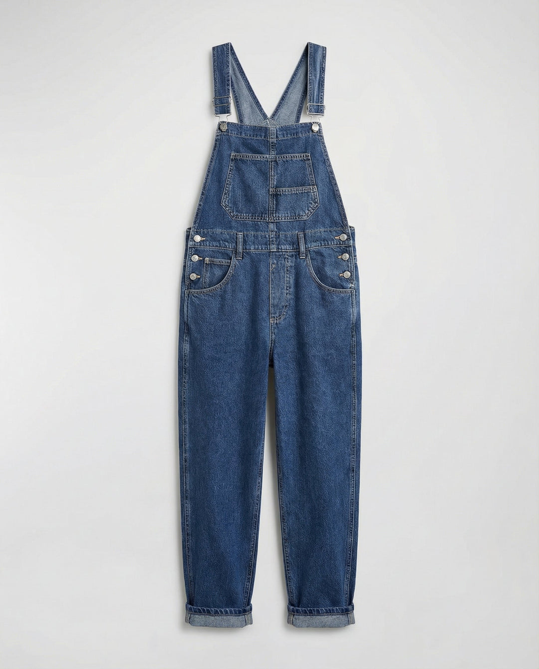 Denim Cross Back Overalls Women