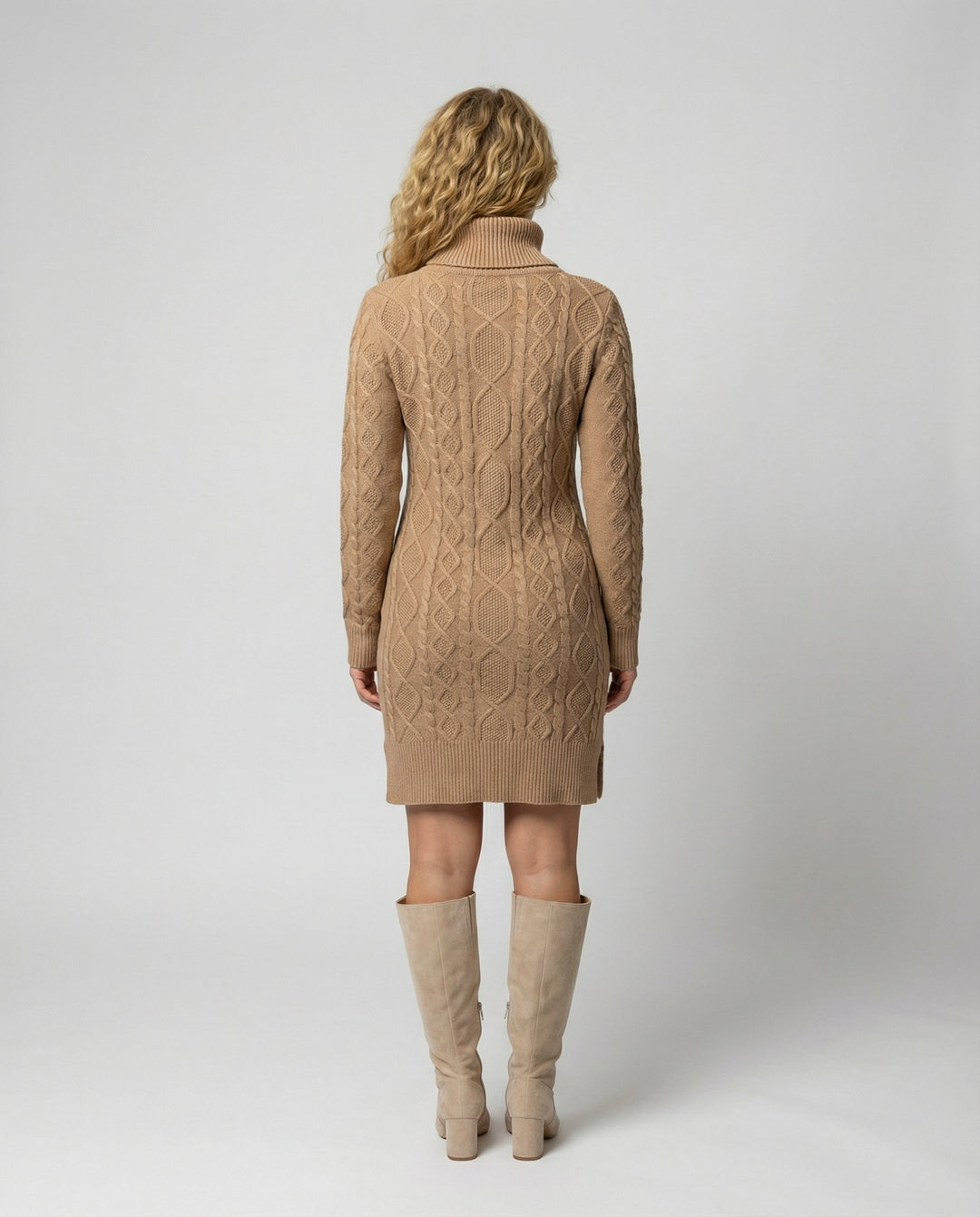 Elegant Warm Knit Dress Winter