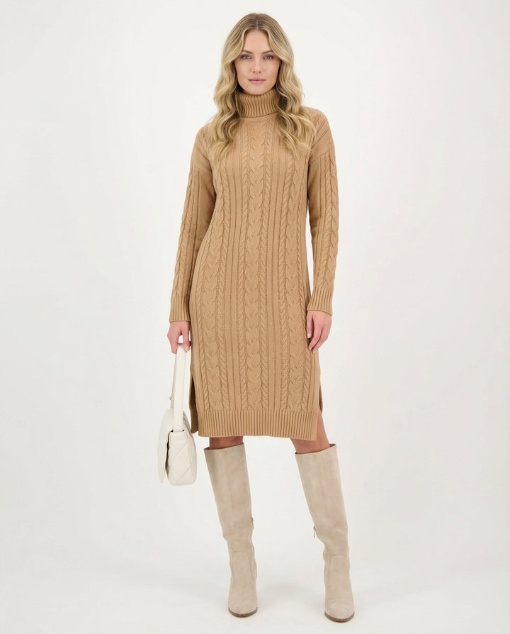Elegant Warm Knit Dress Winter