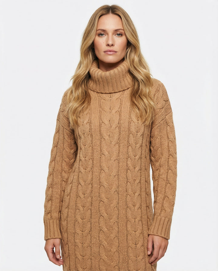 Elegant Warm Knit Dress Winter