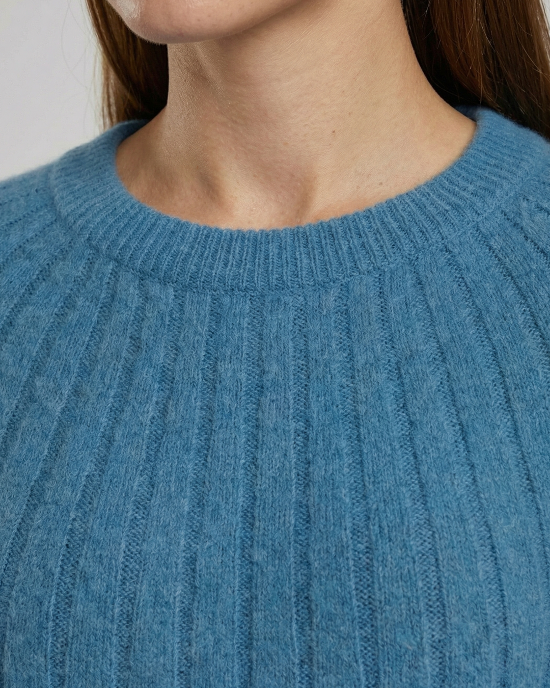 Fluffy women's knit sweater