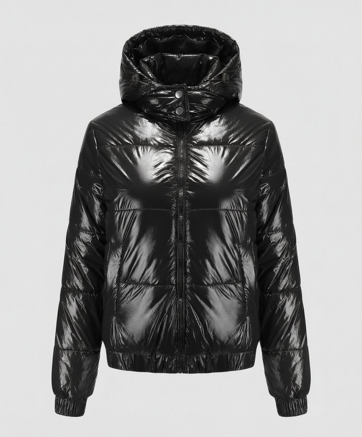 High-gloss women's quilted jacket