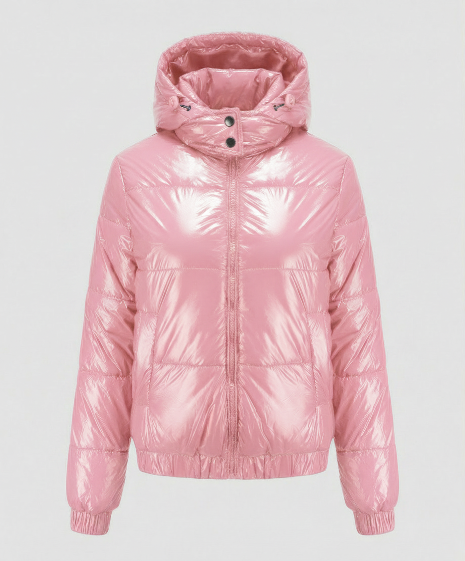 High-gloss women's quilted jacket