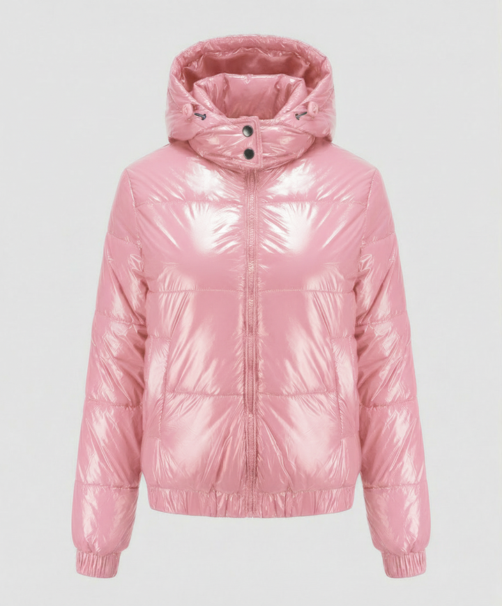 High-gloss women's quilted jacket