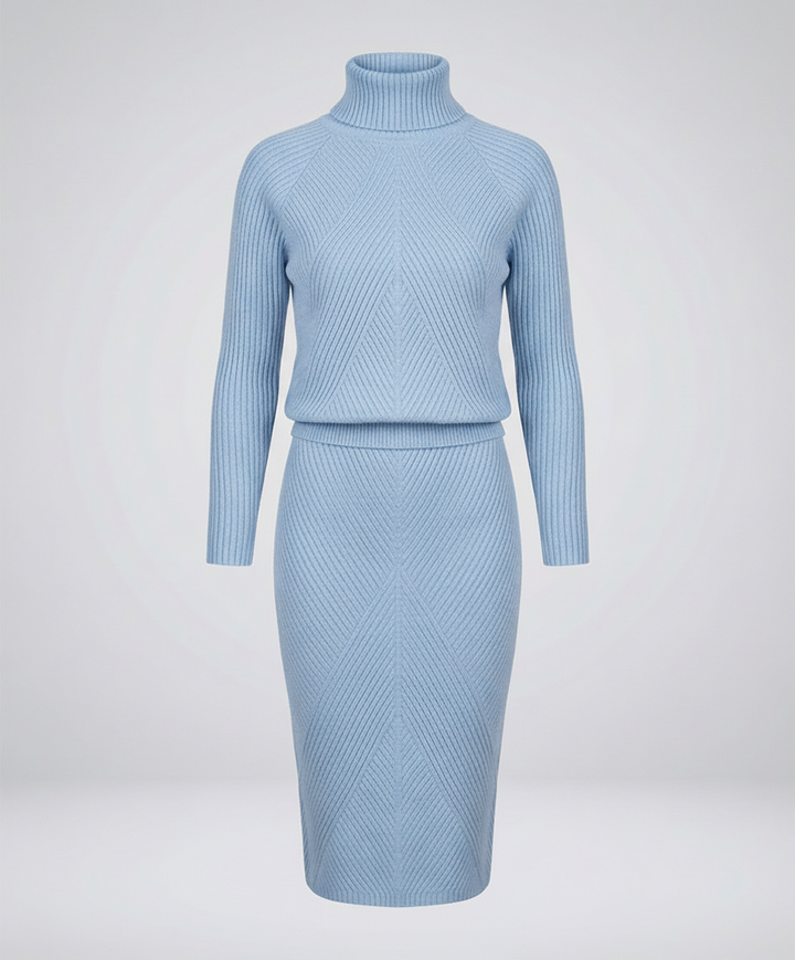 Cozy knitted dress women