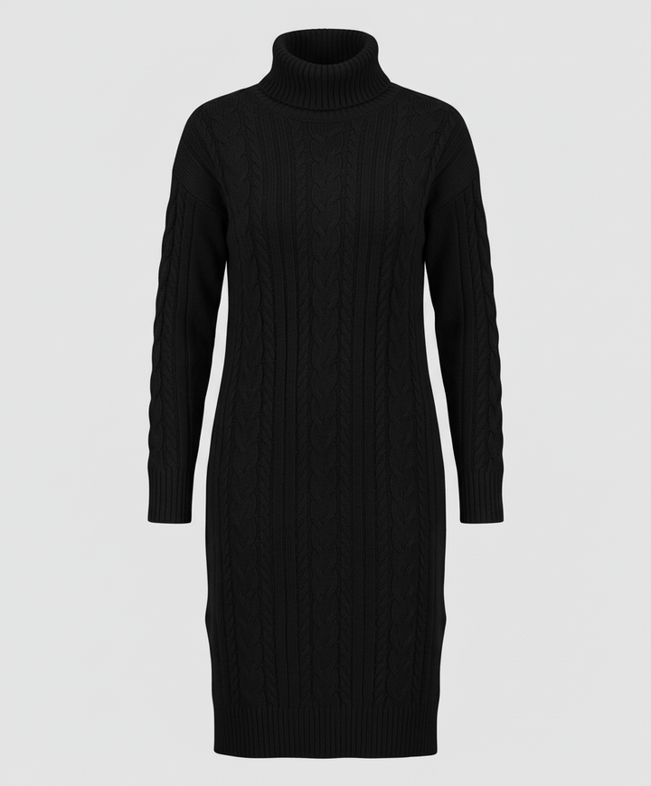Elegant Warm Knit Dress Winter