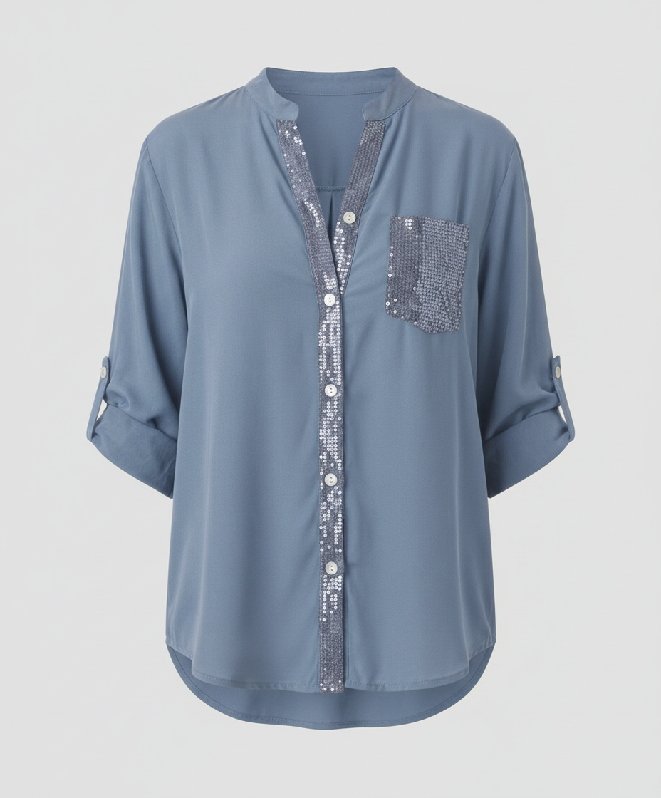 Glitter blouse women sequins
