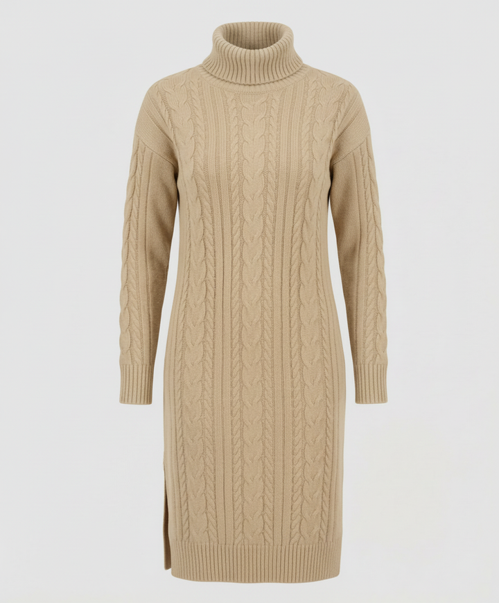 Elegant Warm Knit Dress Winter