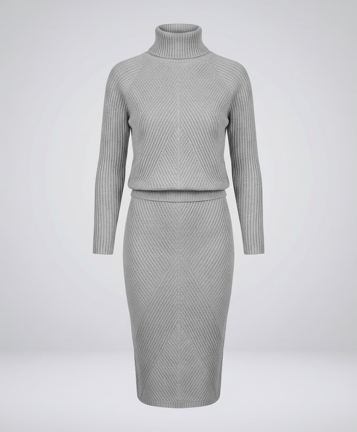 Cozy knitted dress women