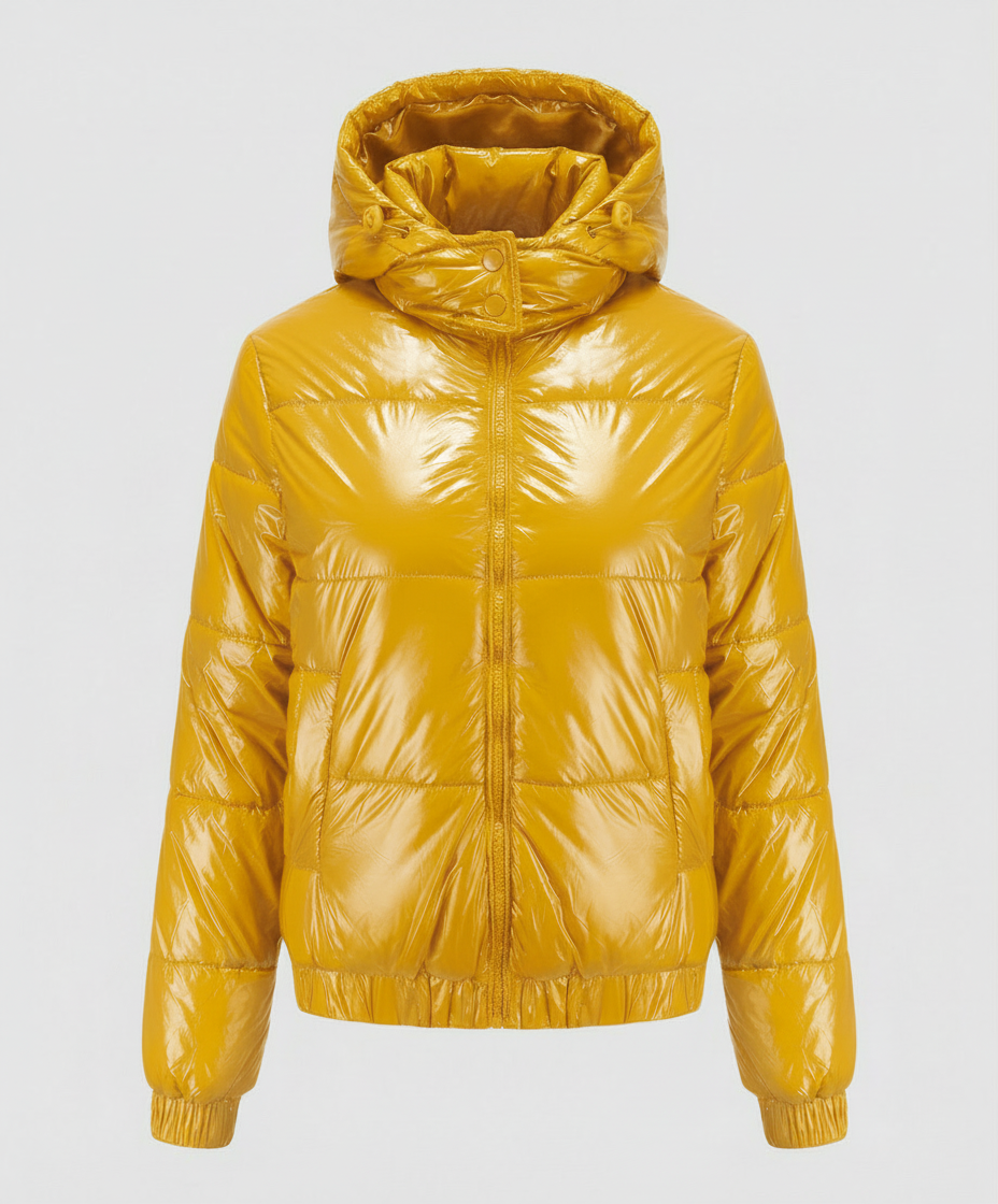 High-gloss women's quilted jacket