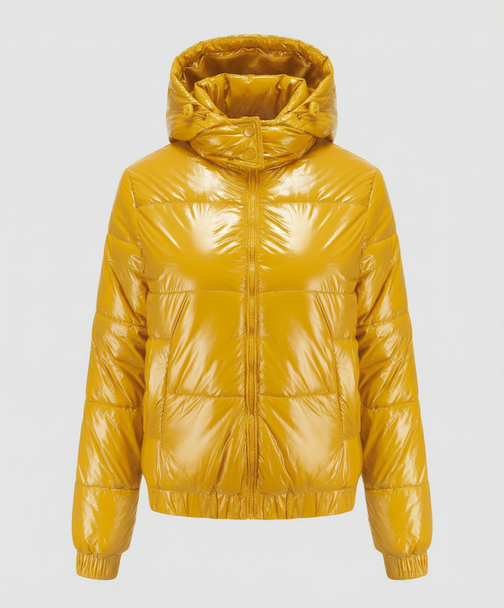 High-gloss women's quilted jacket