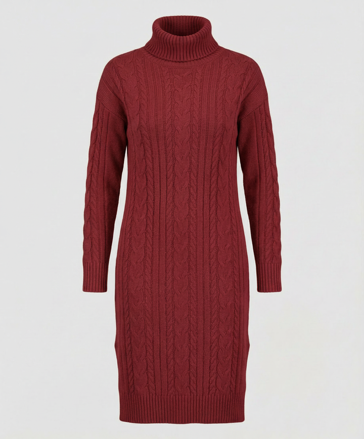 Elegant Warm Knit Dress Winter