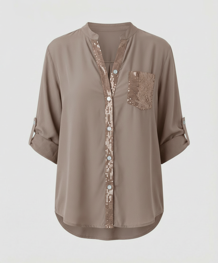 Glitter blouse women sequins