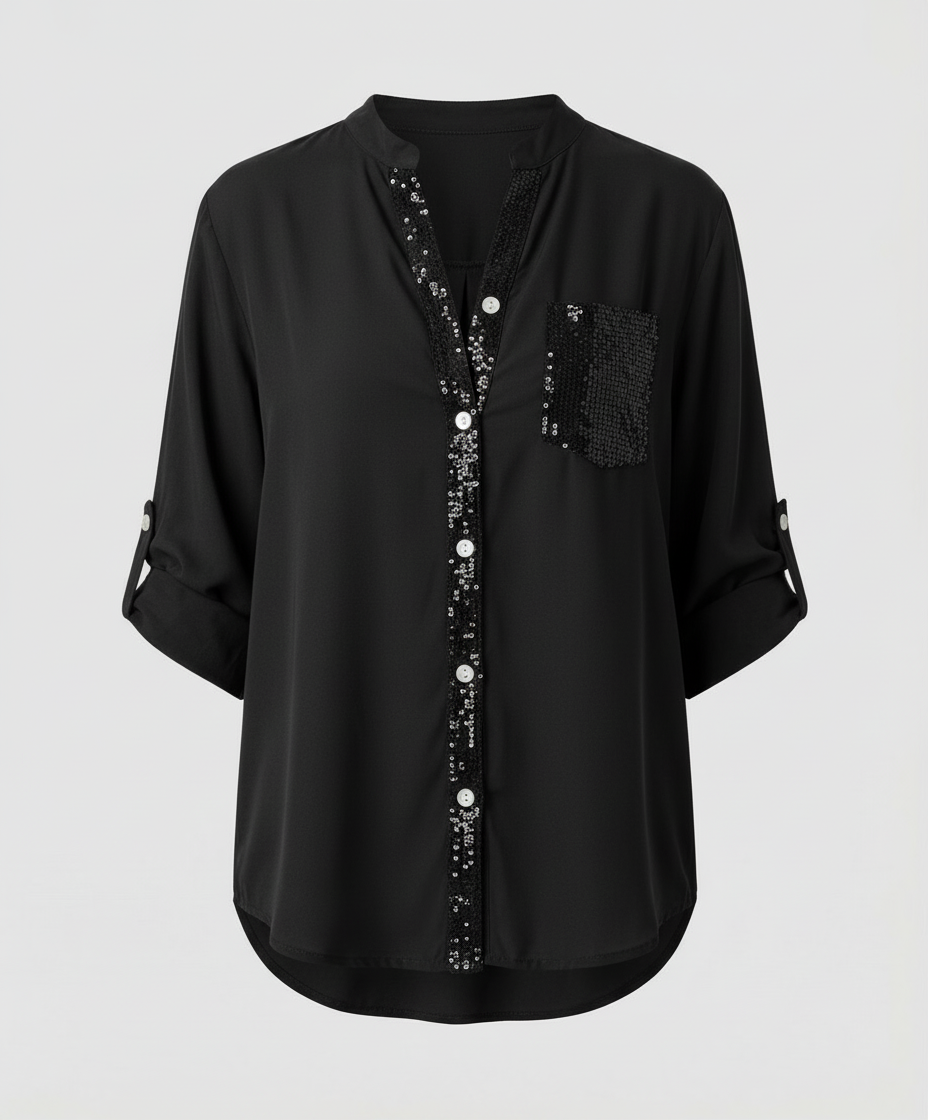 Glitter blouse women sequins