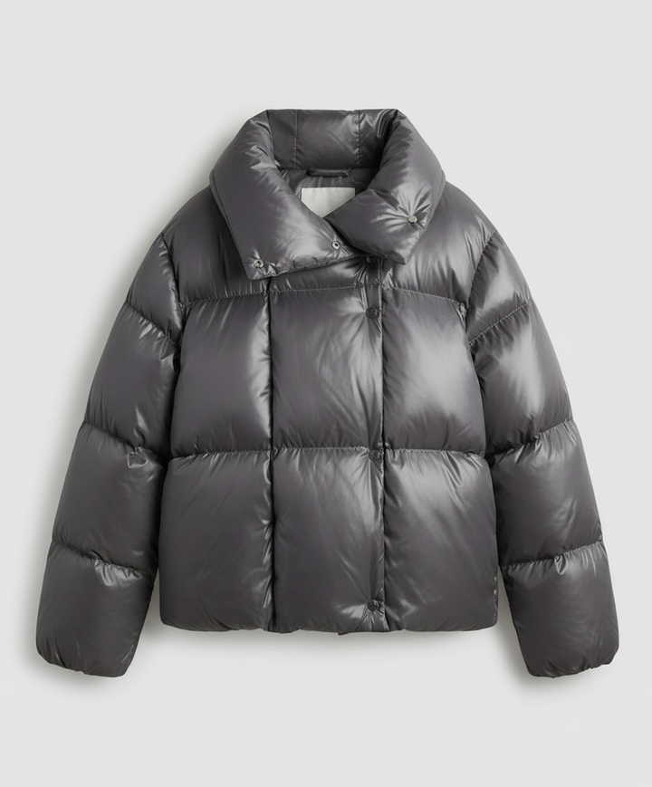 Short down coat women'shood