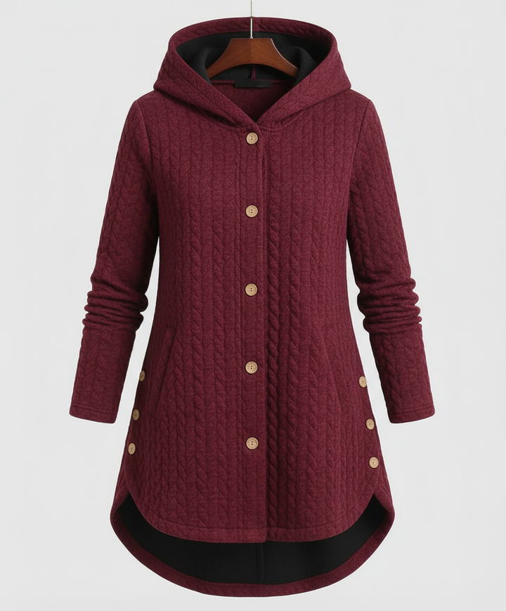 Warm Winter Jacket Burgundy Women
