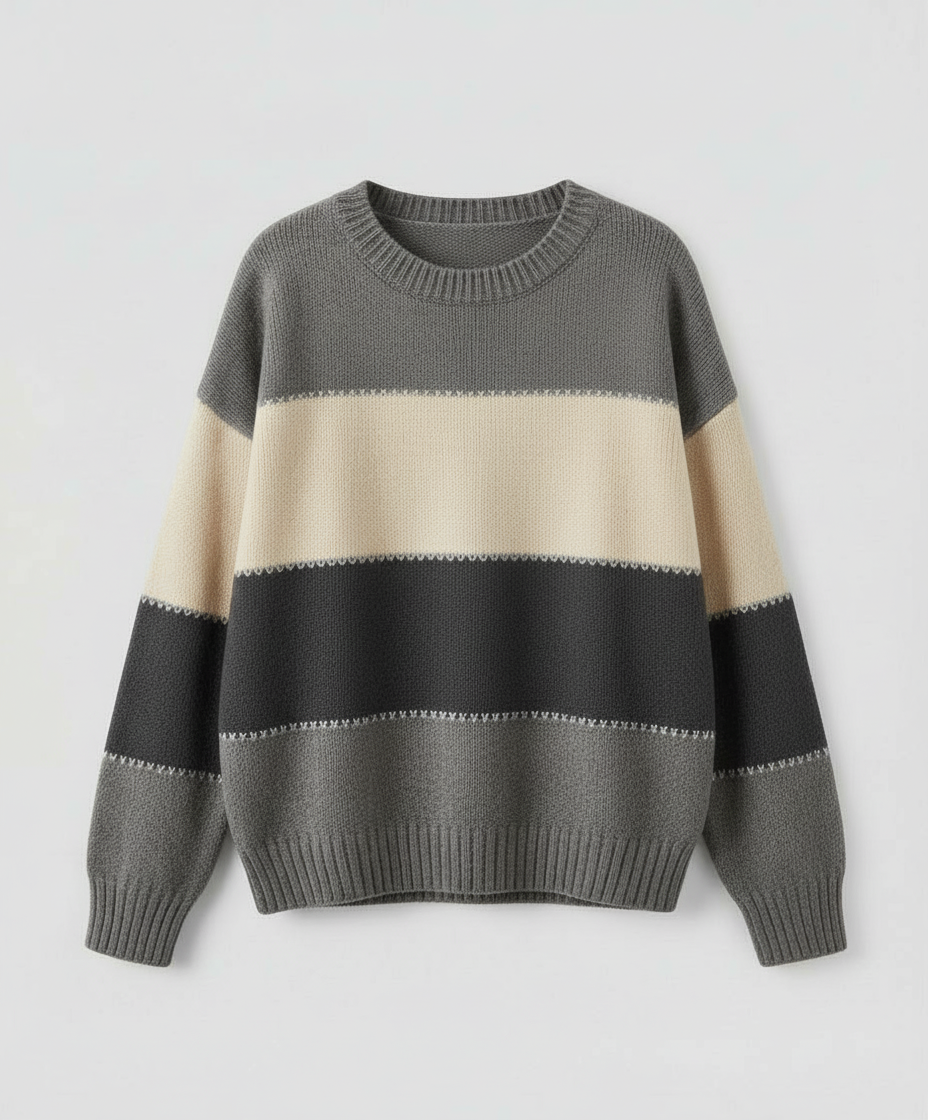 Loose stripe sweater women comfortable
