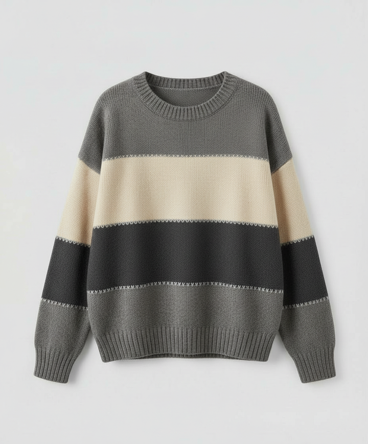 Loose stripe sweater women comfortable