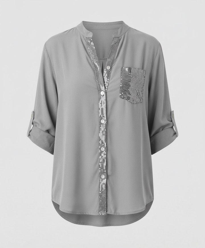 Glitter blouse women sequins