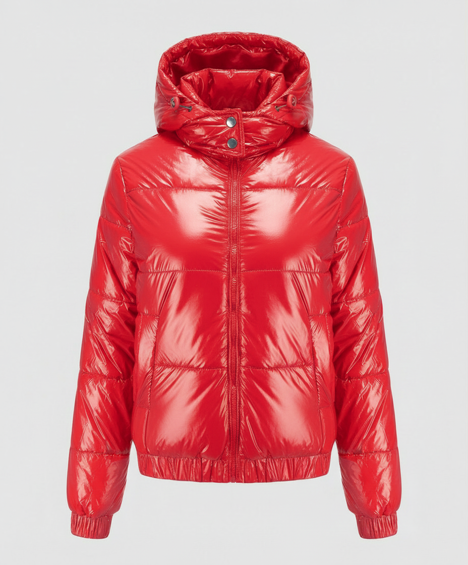 High-gloss women's quilted jacket