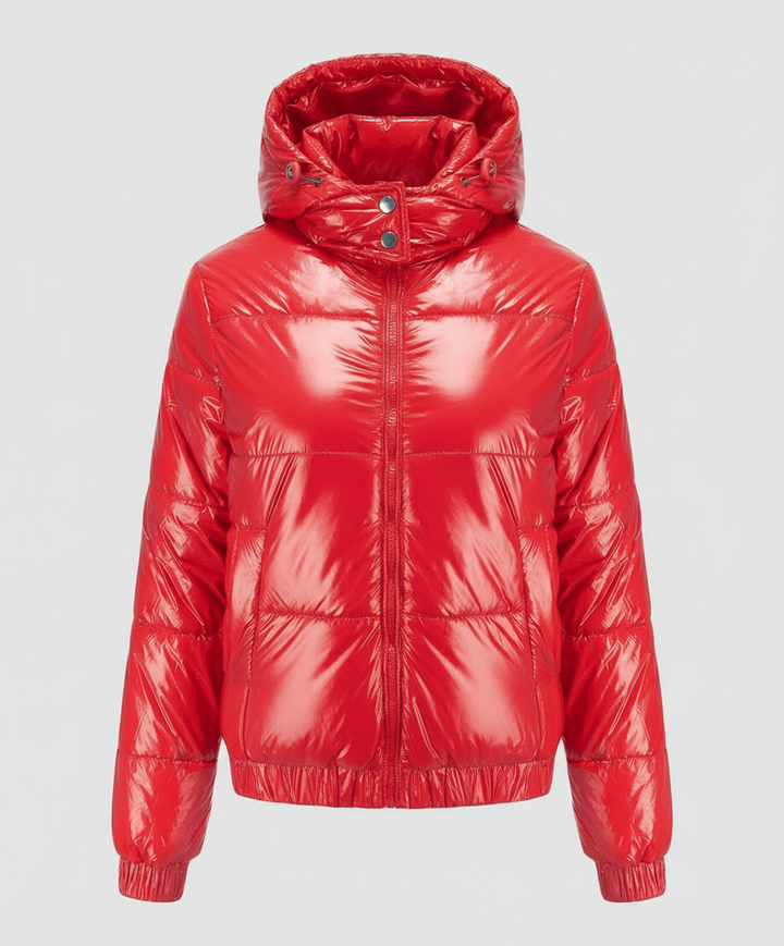 High-gloss women's quilted jacket