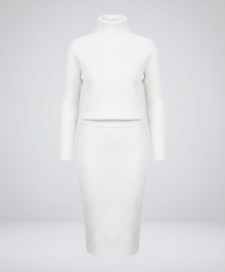 Cozy knitted dress women