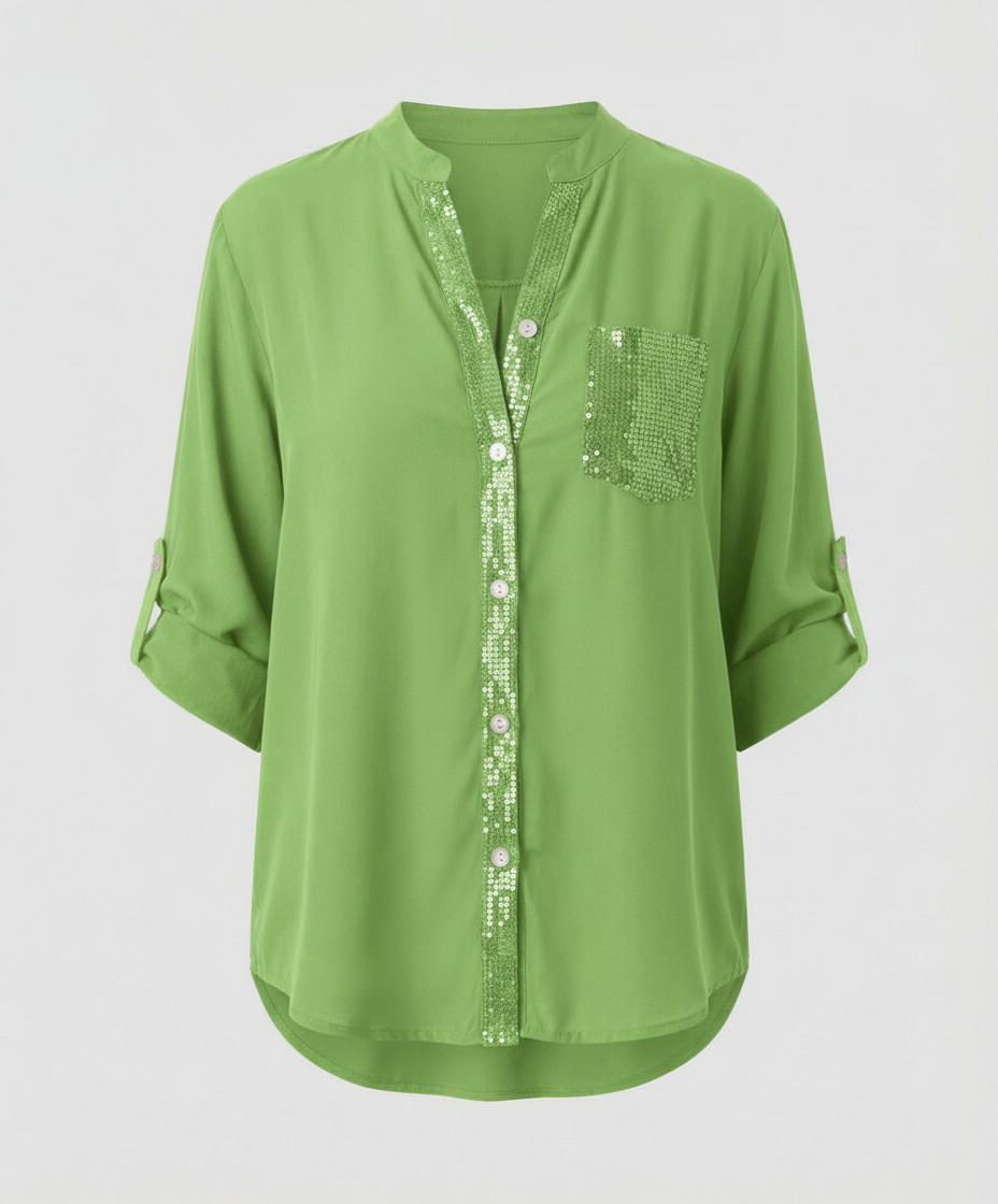 Glitter blouse women sequins